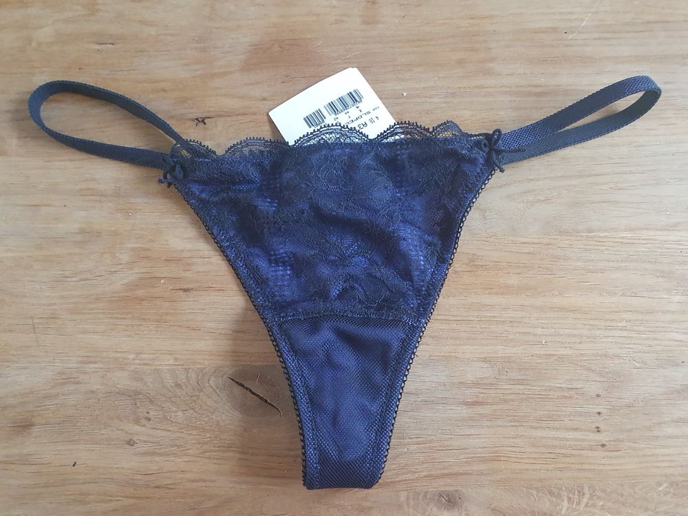 String La Perla Modèle Primula - Taille 42 - Couleur Bleu/noir - Réf. 19525 - Neuf Avec étiquettes