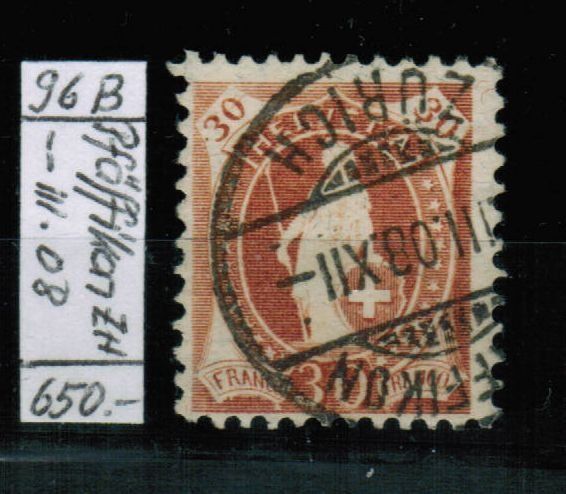 Tutti i francobolli: St.Helvetia Nr.96B - PFÄFFIKON ZH – Usato da Bern venduto da peri02