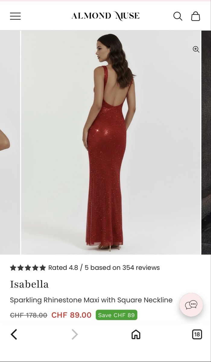 Kleider: Almond Muse Kleid rot Steinchen glitzer  – Gebraucht aus Biel/Bienne von mona222 1
