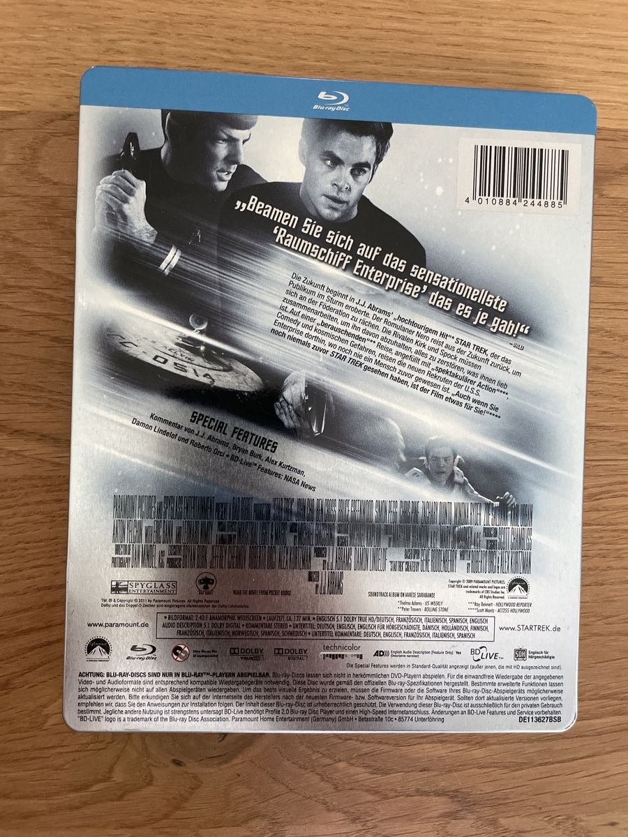 Tous les DVDs: Star Trek BluRay Steelbook – D'occasion à Hagendorn par masterchieff 1