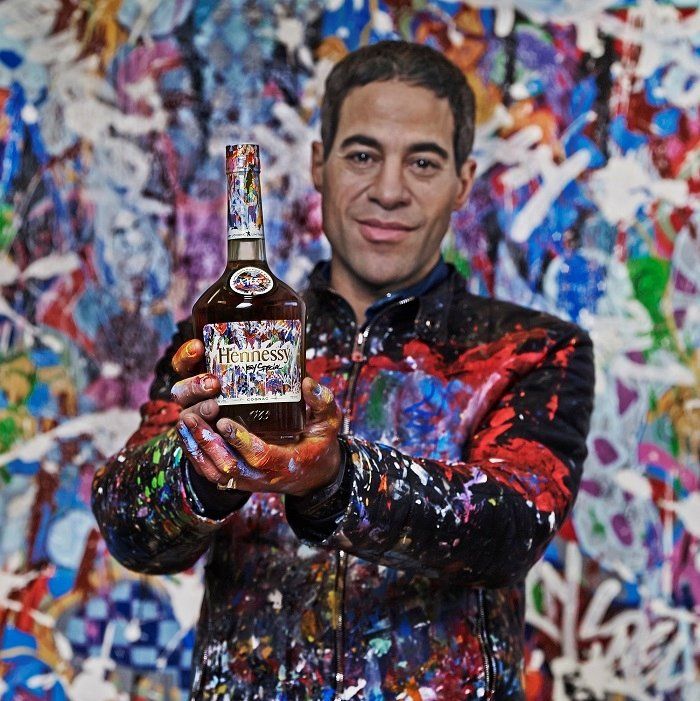 Hennessy Bevande alcoliche: Hennessy-Cognac VS JonOne ,  Lim.Num.-Art-Edition, – Nuovo e nell'imballaggio originale da Zürich venduto da go09 1