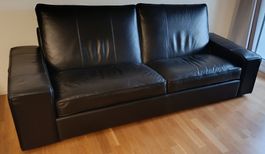 Echt Leder 3er Sofa Kivik schwarz