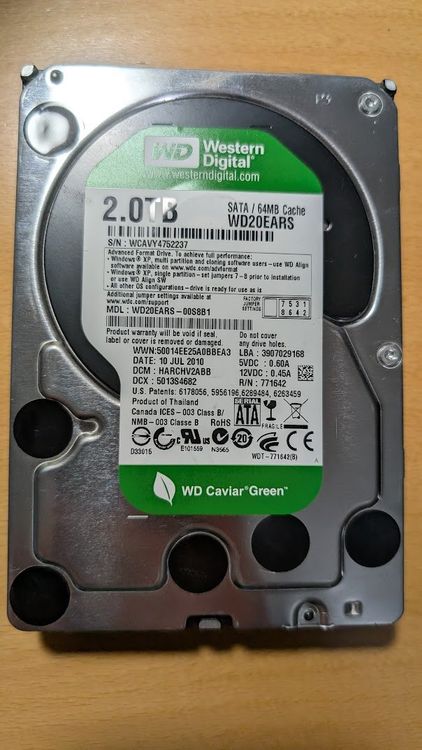 WD Green 2 TB – Modell WD20EARS (Gebraucht) in Winterthur für CHF 25 ...