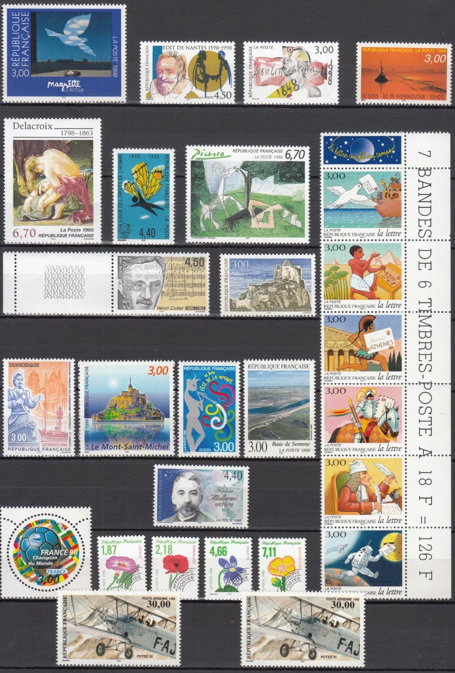 Tous les timbres: Frankreich 1998 postfrisch – D'occasion à Bürglen TG par StampGraf 1