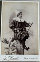 Kabinettfoto H. Linck, Winterthur, Pierrot, Clown, Fasnacht