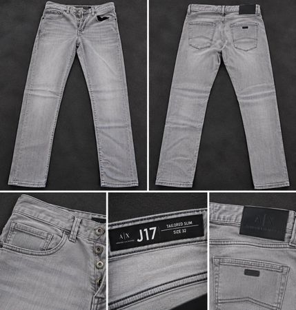 Jean Armani Exchange gris, Taille 32, Coupe Slim - Neuf!
