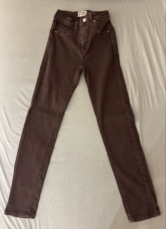 Pantalon en jean marron taille 36