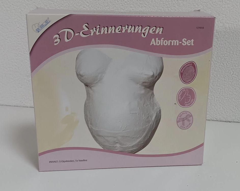 Mammut 3D Erinnerungen-Abdruck-Set – Bilderrahmen Mit Modelliermasse Für 1 Abdruck & 12 Fotos