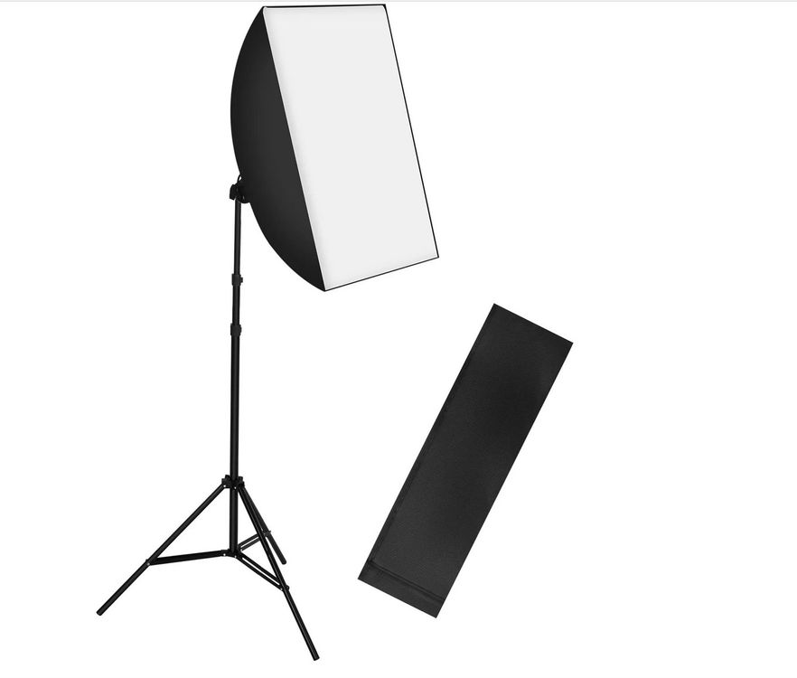 Fotostudio Softbox Set Hintergrundsystem Studioleuchte Fotolampe Stativ
