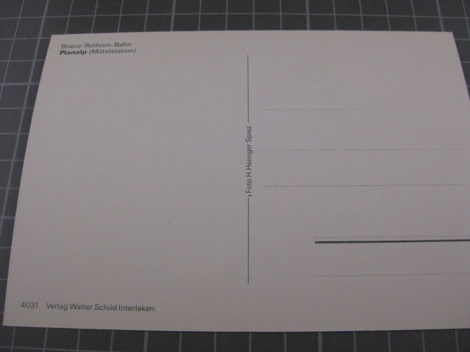 Cartoline postali: AK Brienz Planalp Bahnhof mit Zug  – Usato da Malters venduto da Marosko 1