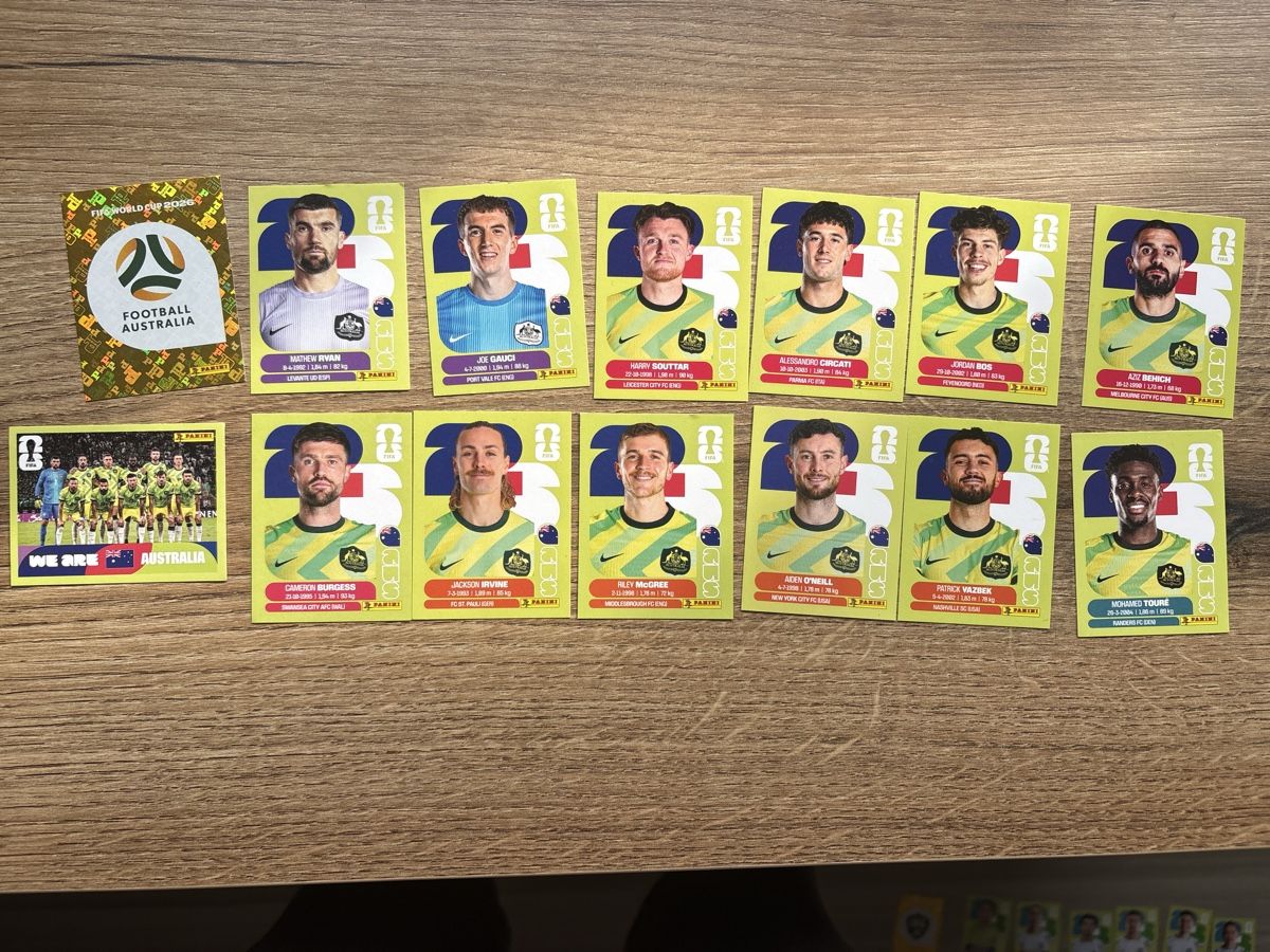 Panini Carte collezionabili: Panini WM 2026 Stickers Australien – Nuovo (secondo la descrizione) da Menznau venduto da Hetfield85