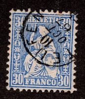 CH - Sitzende Helvetia - SBK 41b - Teufental AG