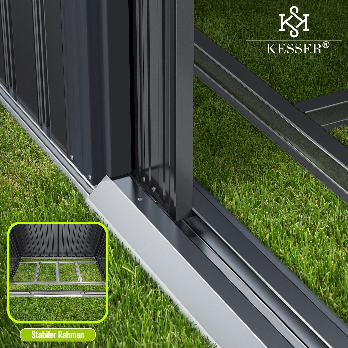 Cabanes de jardin & serres: KESSER XL Gerätehaus anthrazit – Neuf avec emballage d'origine à Bottighofen par zaap 5