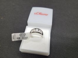 S.Oliver Damen Ring 925er Silber Zirkonia Größe 56/18