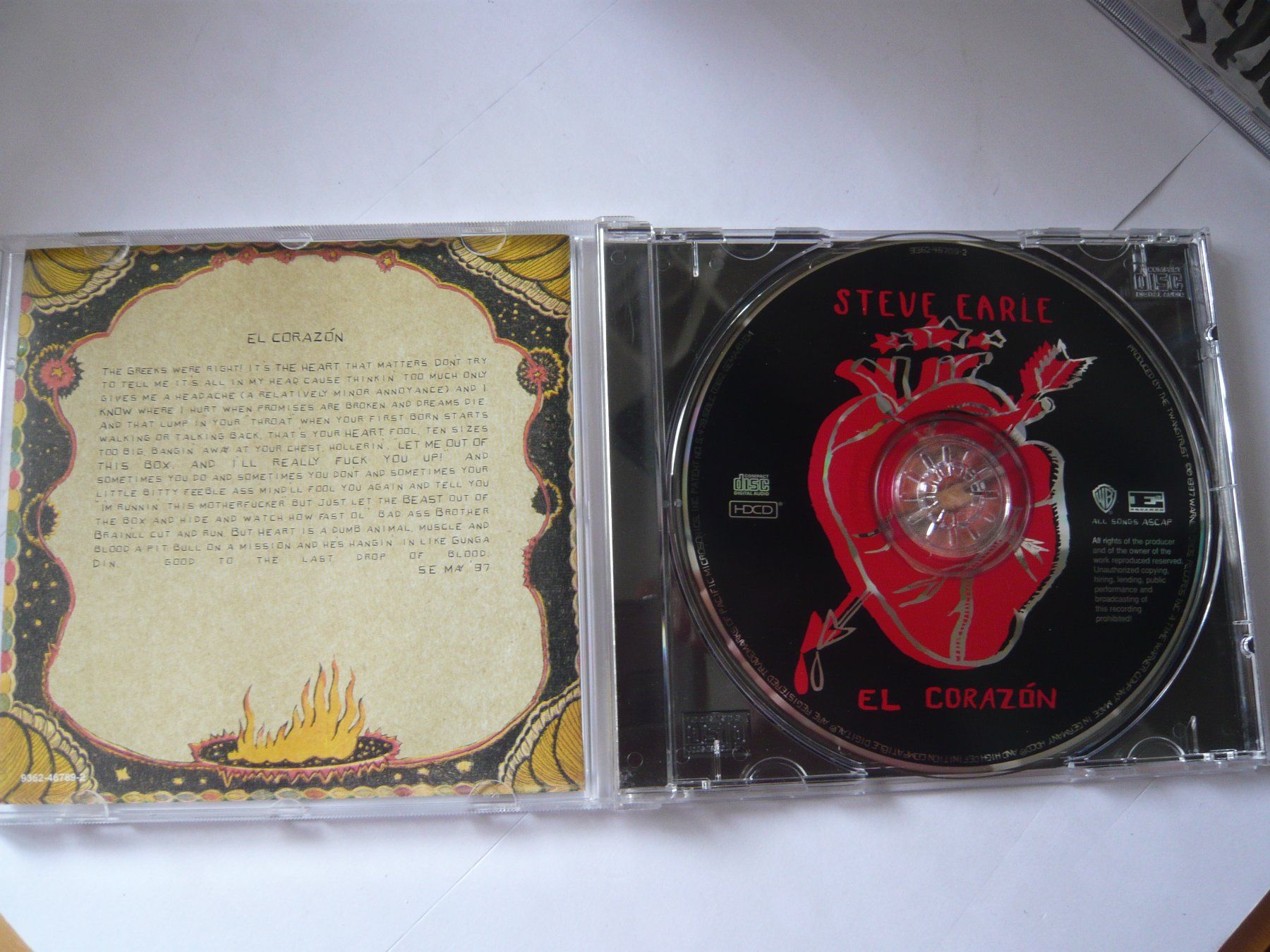 CDs: STEVE EARLE EL CORAZON – D'occasion à Winterthur par Cajun 1