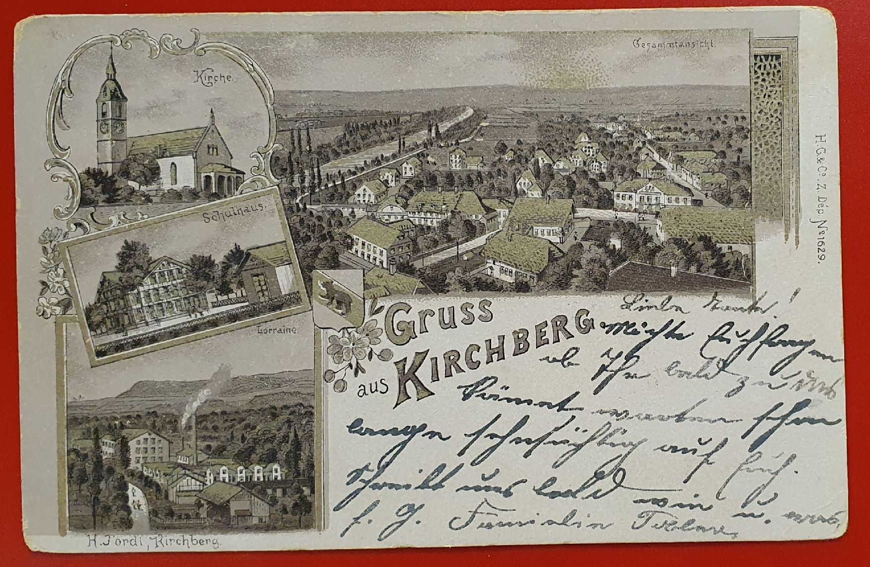 Cartoline postali: Gruss aus Kirchberg 1903 – Usato da Kreuzlingen venduto da Rschweiz1