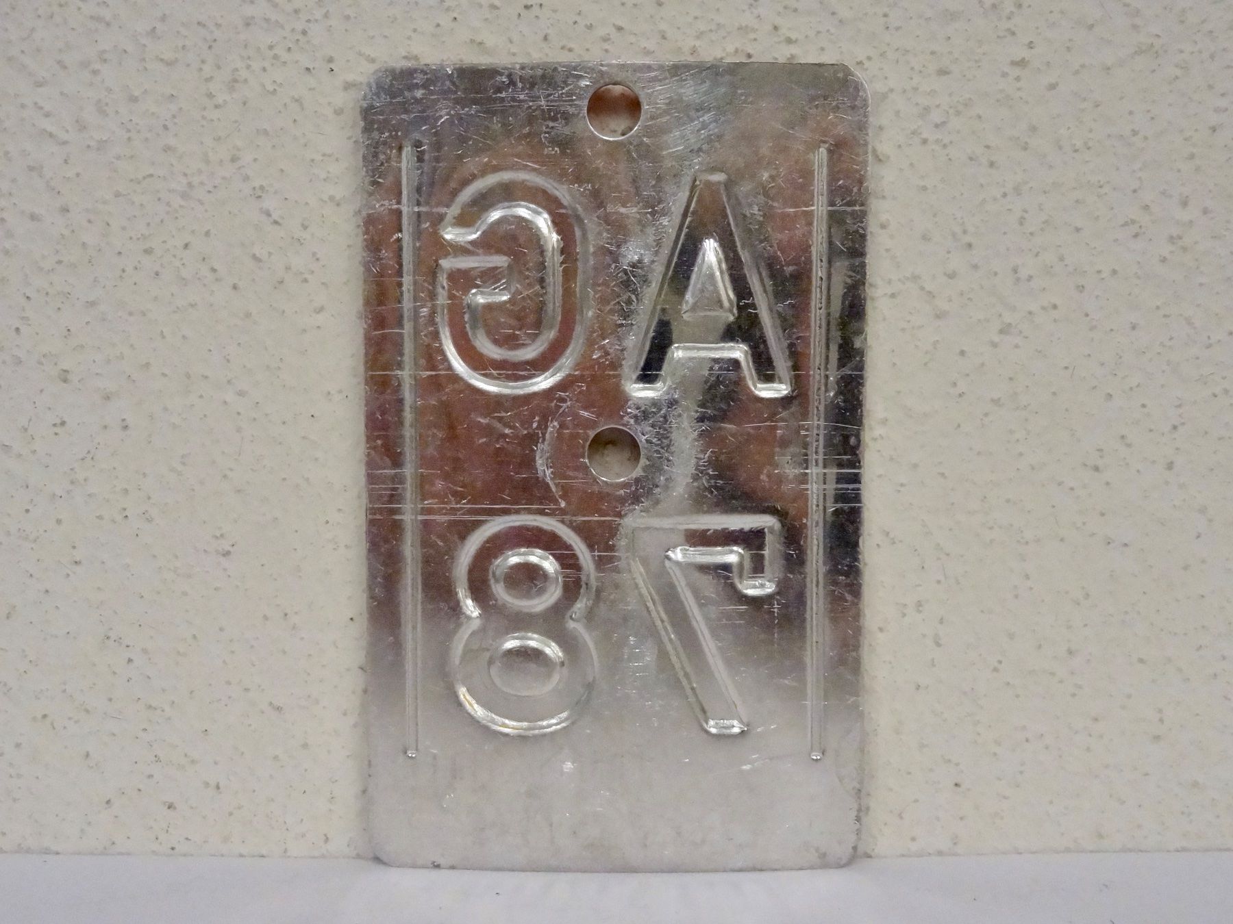 Schilder: AG 78 VELONUMMER - FAHRRADSCHILD – Gebraucht aus Kerzers von zimmergruen 1
