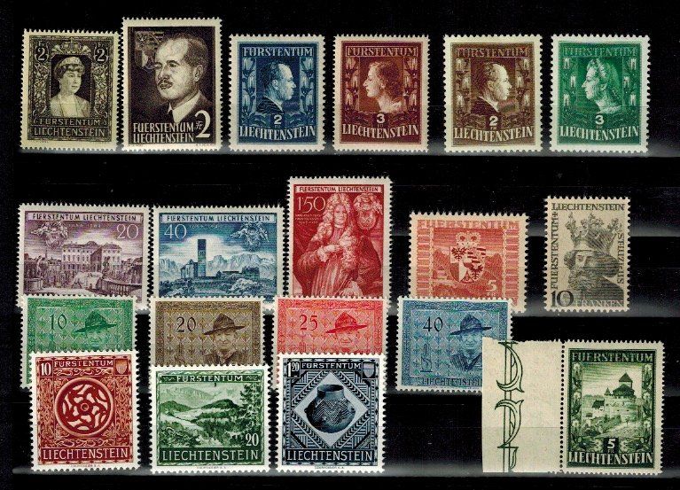 Alle Briefmarken: FL postfrisch** 1609.- – Gebraucht aus Aarwangen von Suomo48