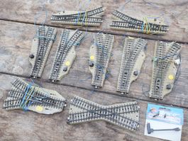 Märklin 10 x Elektro Weichen/Zubehör H0