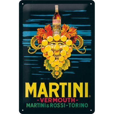 Martini Schilder: Blechschild 3D-MARTINI VERMOUTH GRAPES – Neu und originalverpackt aus Rupperswil von big-one-sale