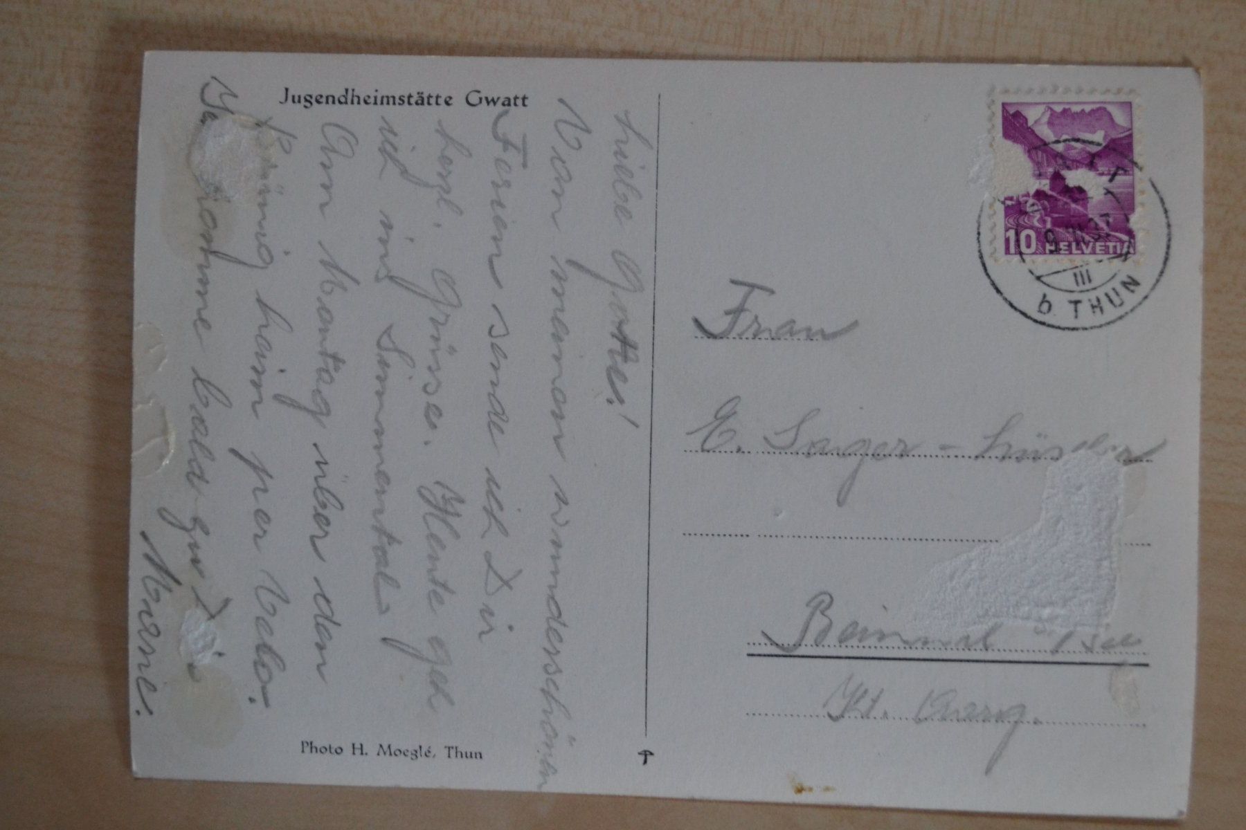 Cartoline postali: AK Jugendheimstätte Gwatt – Usato da Beinwil am See venduto da kajak55 1