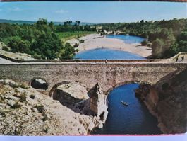 Alte Postkarte Brücke Frankreich frankiert 1978