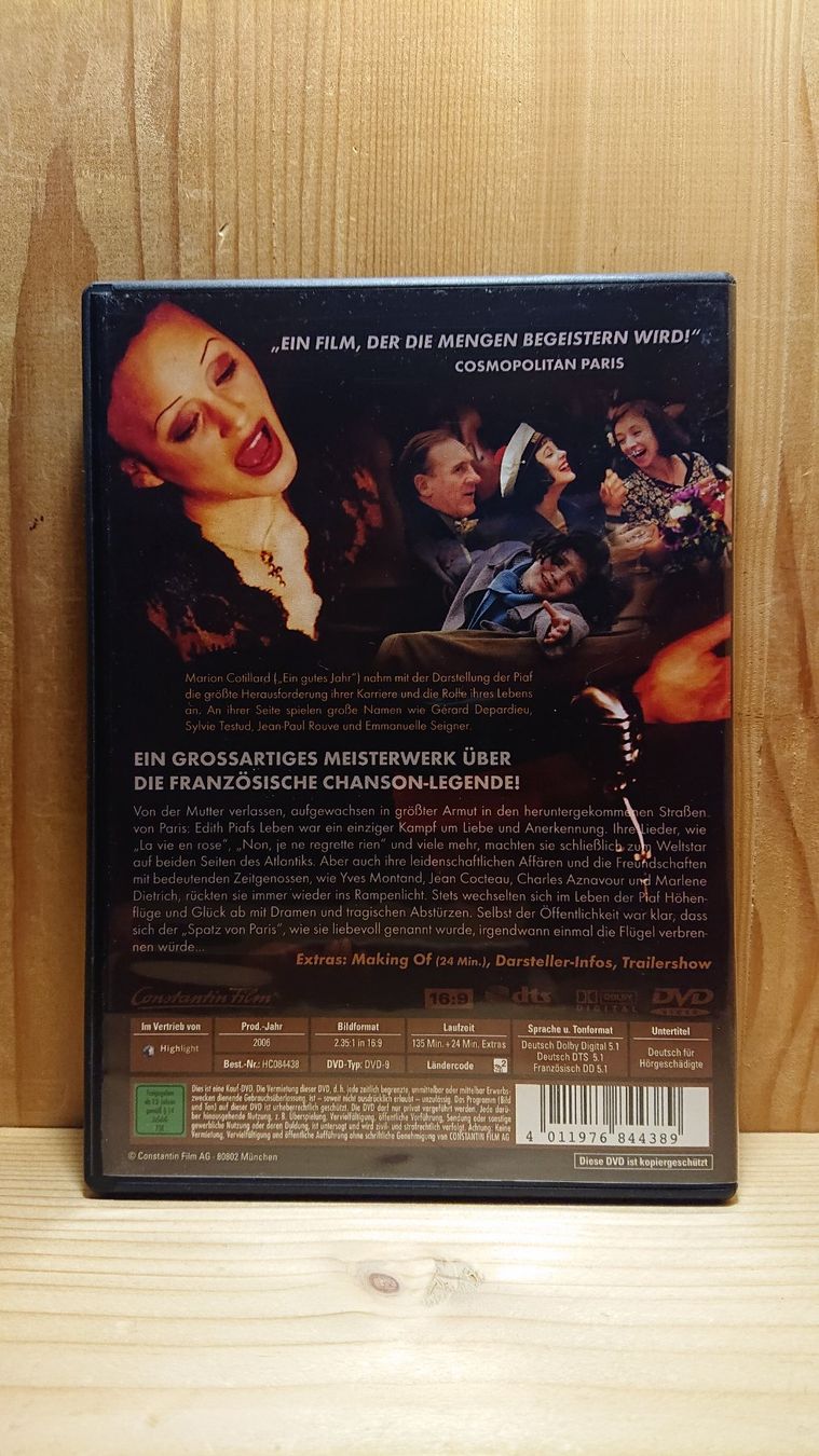 Tutti i DVDs: LA VIE EN ROSE DVD mit Marion Cotillard – Usato da Wilderswil venduto da Exebub 1