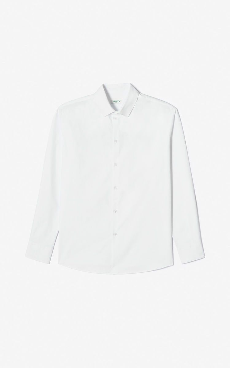 Camicie: Kenzo Back Logo Button Down Long Sleeve Shirt White – Usato da Münchenstein venduto da B771 3