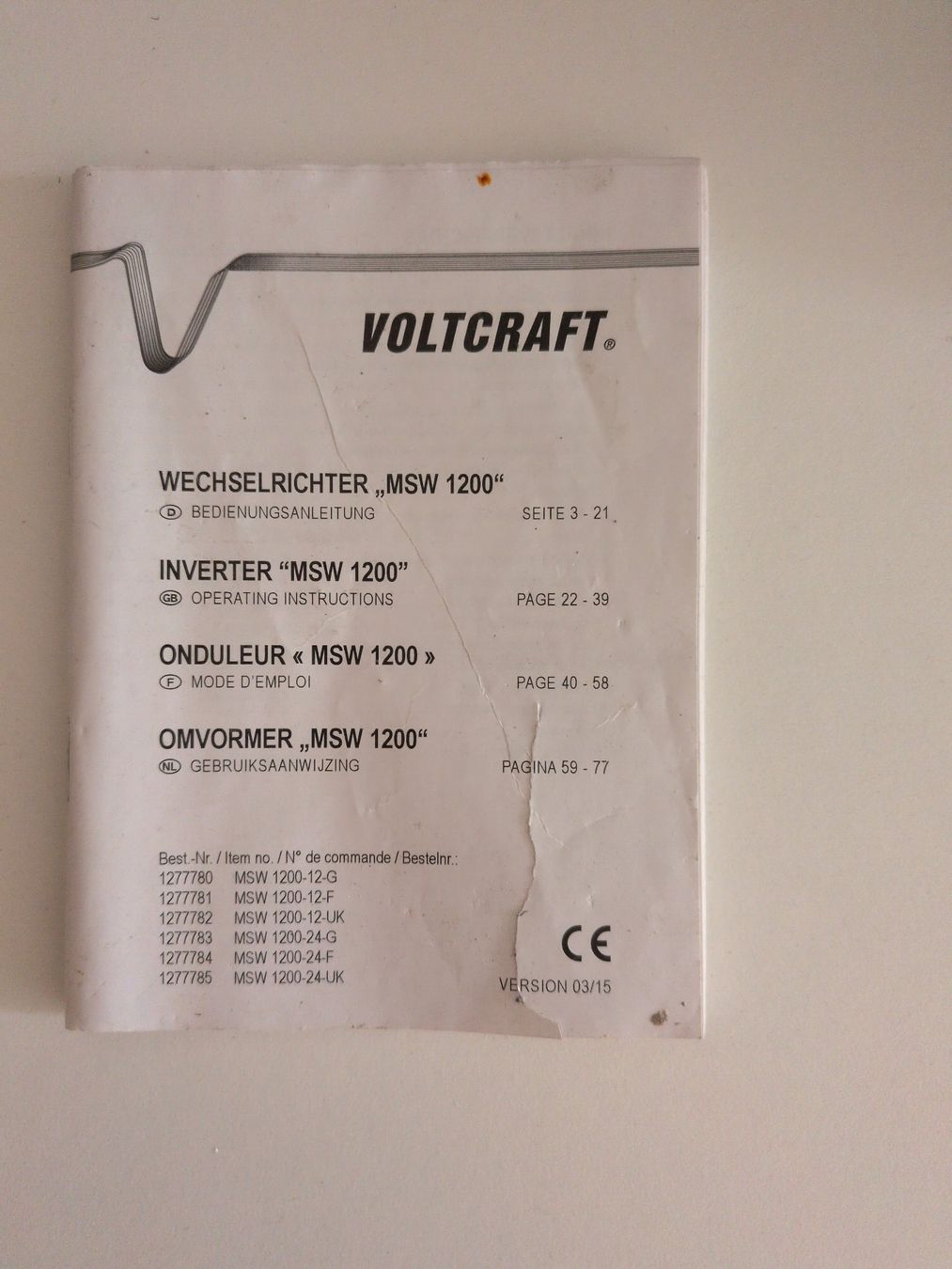 Voltcraft Inverter: Onduleur Voltcraft MSW 1200 W – Usato da Prahins venduto da jst_86mp 2