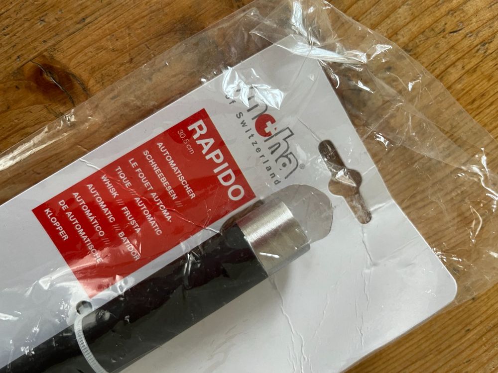 KooingTech Halbautomatischer Schneebesen - Push Mixer 24cm Edelstahl