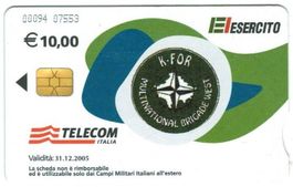 Telefonkarte Italien PF€-352 Chip KFOR Esercito