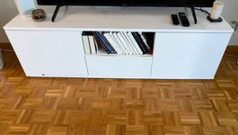 TV-Möbel / Lowboard Weiss Hochglanz  modern & gepflegt