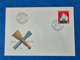 1. Tagsbrief  CEPT EUROPA 1974 Ausgabetag 28.3.74