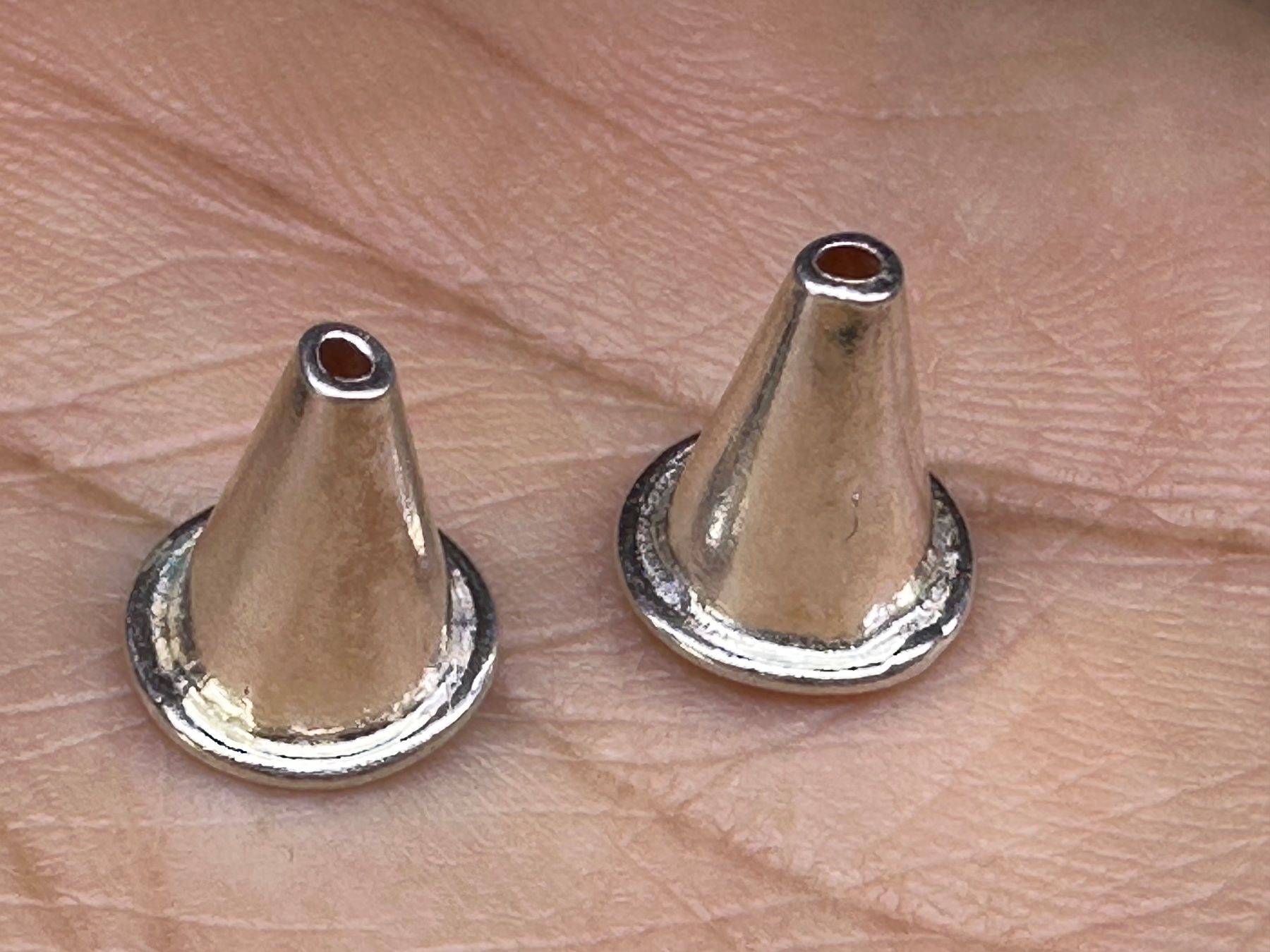 Perle (finte): 2 St. 925 Silber Schmuck Perlenkappen / Endkappen – Nuovo (secondo la descrizione) da Langenthal venduto da Seelenfreunde 7