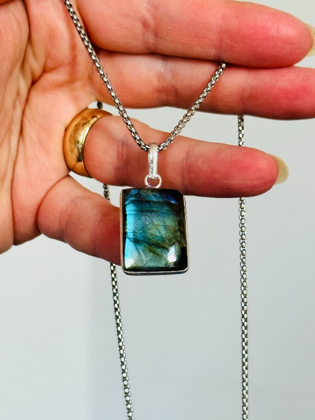 Catenine: Labradorite Gemstone Handmade Jewelry necklace – Nuovo e nell'imballaggio originale da Genève venduto da AGBERG 3