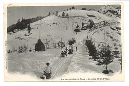 La vie sportive à Caux (VD) La piste Crêt d' Ybau - 1906