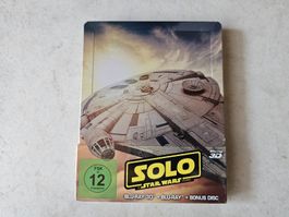 Solo  -  Star Wars / Steelbook 3 Disc Bluray + 3D Fabrikneu