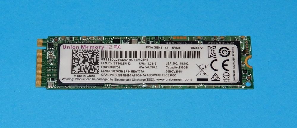 Union Memory PCIe GEN3 x4 NVMe SSD 256 GB (Gebraucht) in Bern für CHF ...