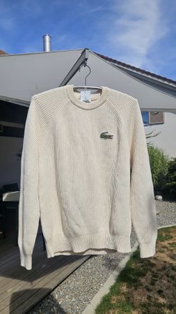 Lacoste Unisex Strickpullover Classic Fit – Beige/Creme –Neu