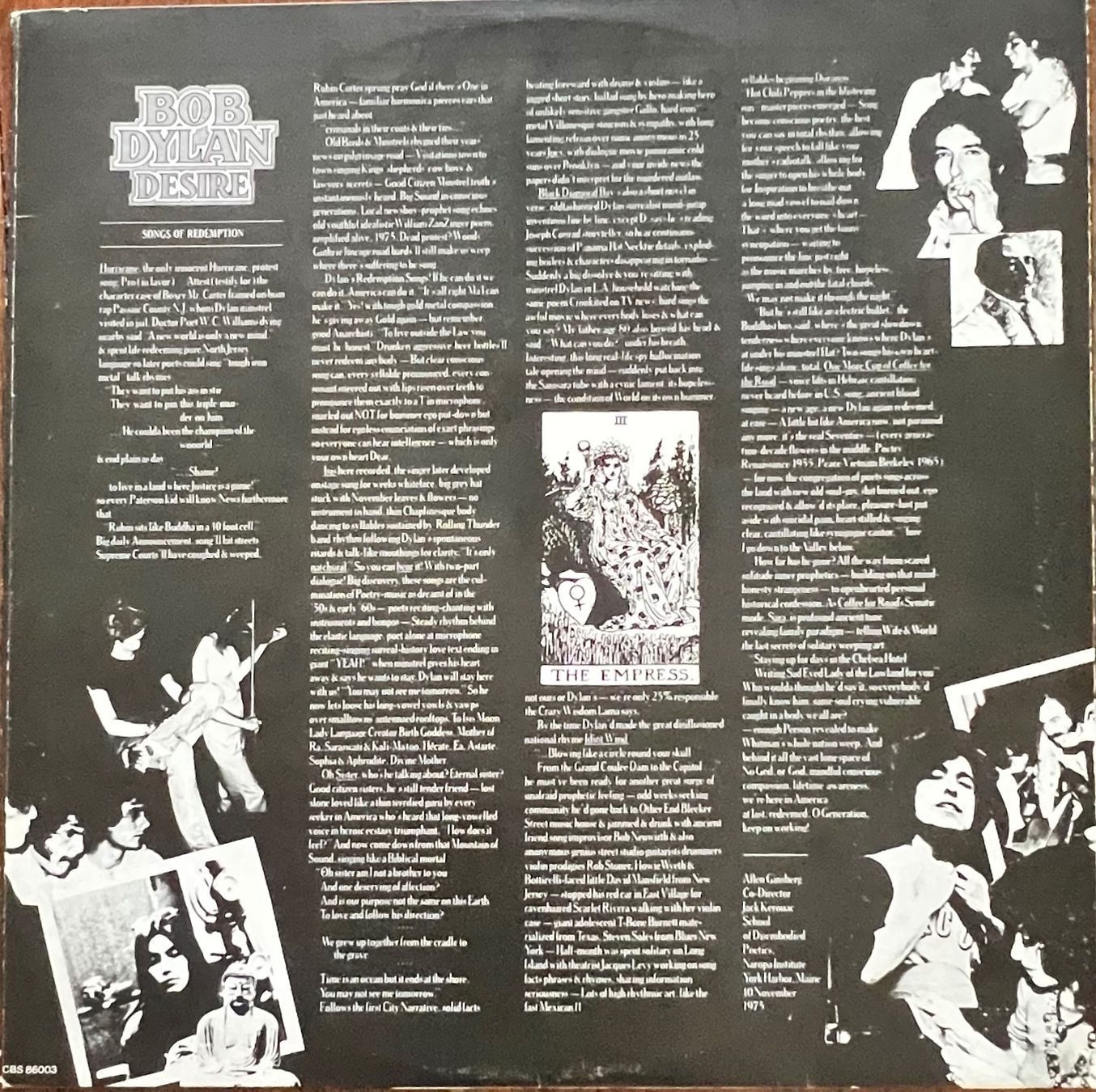 Schallplatten: BOB DYLAN - DESIRE - Vinyl LP – Gebraucht aus Horw von Belowzero0 4