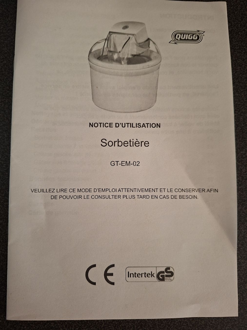 Elettrodomestici da cucina: Sorbétière Quigg – Nuovo e nell'imballaggio originale da Crissier venduto da Licorne1234 3