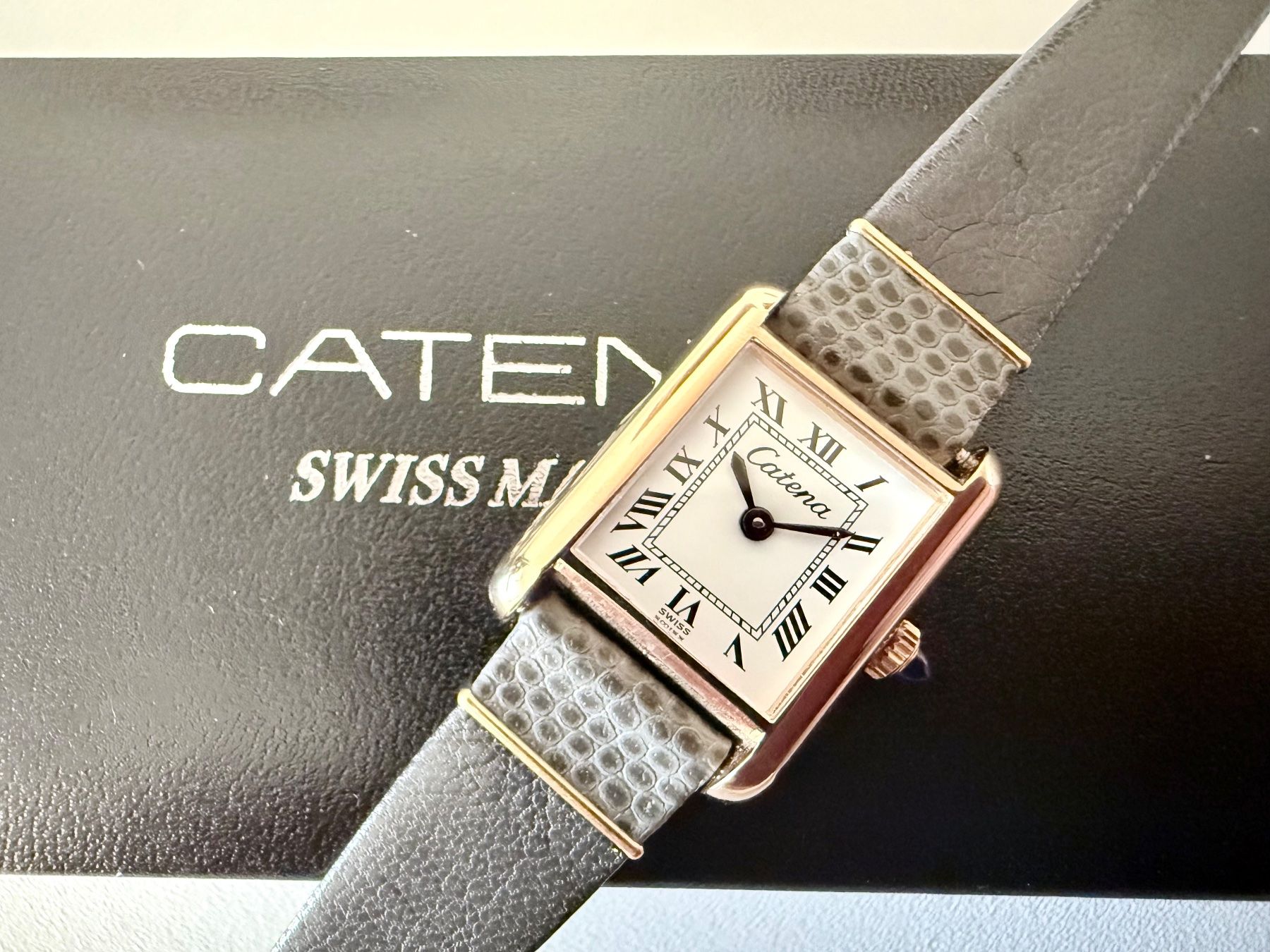 Uhren: CATENA "Tank" type, SMALL, Plaqué or, Mechanical, Swiss – Neu und originalverpackt aus Le Mont-sur-Lausanne von LycaGallery 8