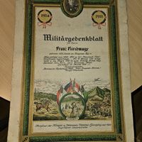 Militärgedenkblatt 1914-1918, seltenes Sammlerstück!