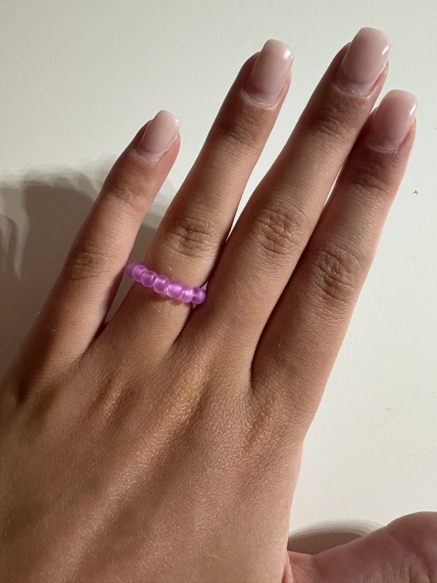 Ringe: Sommerlicher Perlenring in Lila, neu – Neu (gemäss Beschreibung) aus Winterthur von nik_pr58