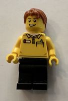 1 Lego Figur Mann mit gelbem Shirt Top Zustand