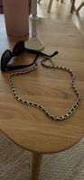 Brillenkette  Gold/Wildlederkordel 