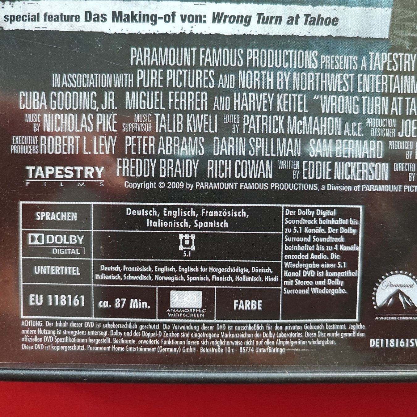 Tutti i DVDs: Wrong Turn at Tahoe – Usato da Dübendorf venduto da kb86_MOVIE 2
