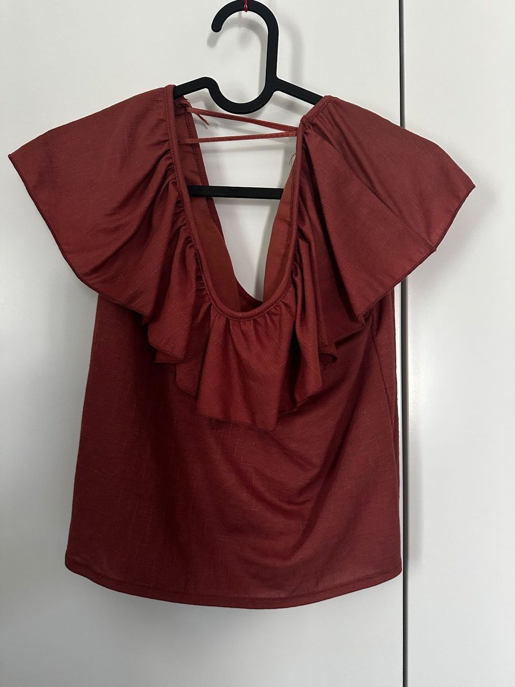 Pull&Bear Camicette: Off-shoulder Bluse Gr. S von Pull&Bear im Leinen-Look – Usato da Wagenhausen venduto da vintagesecondhand