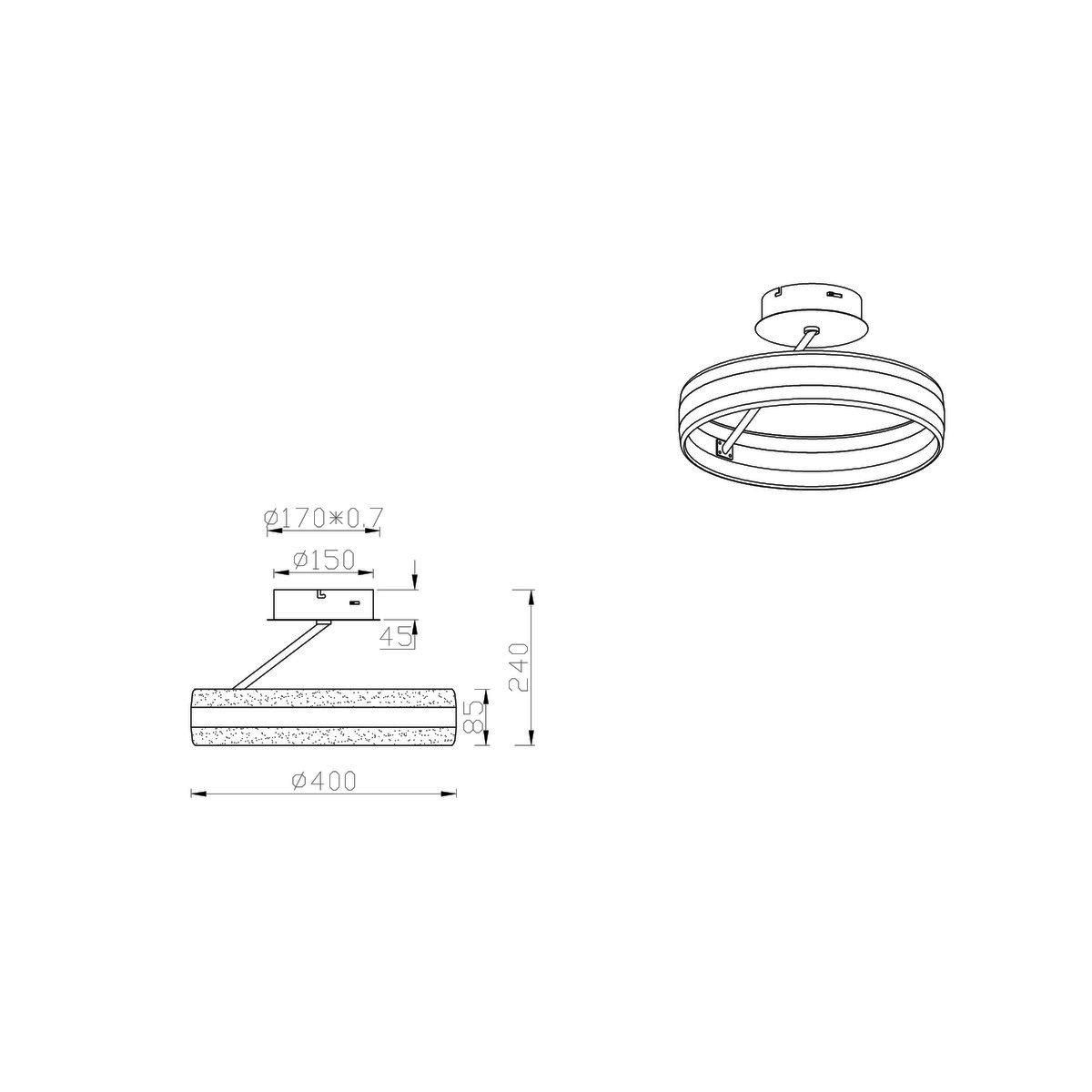 Kronleuchter & Deckenlampen: LED Deckenleuchte, Schwarz, Up-Downlight – Neu (gemäss Beschreibung) aus Kreuzlingen von Smart-Light 6