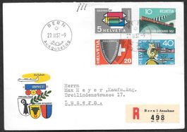 R-FDC Serie 328 - 331 Werbemarken ET Deutsch 27.2.1957